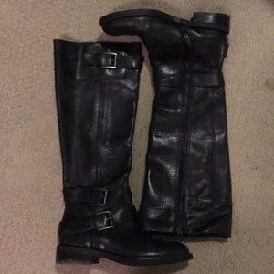 Black Leather Boots Easaylem